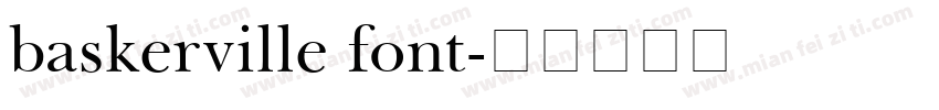 baskerville font字体转换